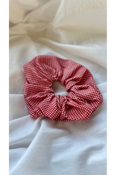 YOYYO Gingham Patterned Rubber Band - Stylish and Vibrant Scrunchie Hair Acce...