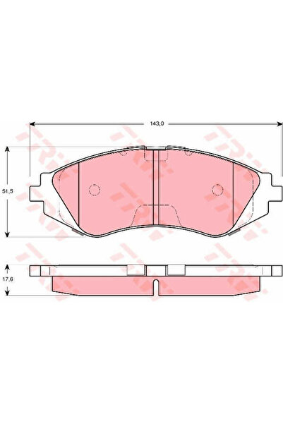 TRW Set plăcuțe de frână, frână pe disc GDB3265