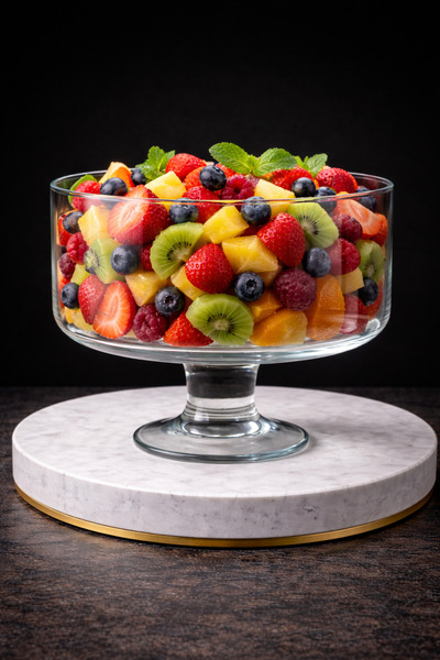 Maloria Crysta Ayaklı Meyvelik Salata Kasesi | 30cm Çap