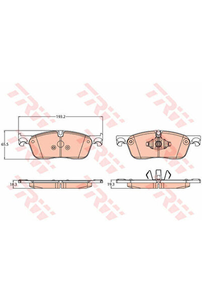 TRW Set plăcuțe de frână, frână pe disc GDB2119