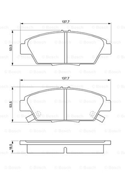 Bosch Комплект спирачни накладки, дискови спирачки 0986424289 Honda Accord V/...