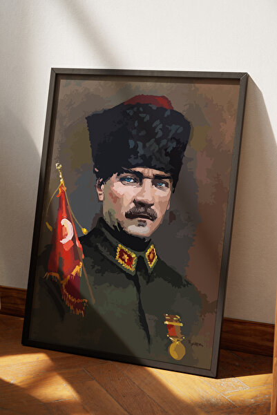 Base Concept Poster cu pictură Mustafa Kemal Atatürk (încadrat)