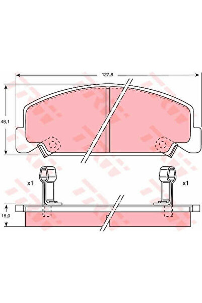 TRW Set plăcuțe de frână, frână pe disc GDB764