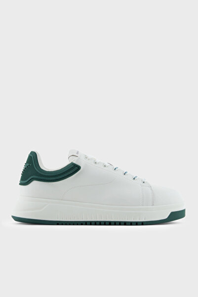 Emporio Armani Deri Logolu Sneaker Ayakkabı Erkek AYAKKABI EM003663 AF18212 M...