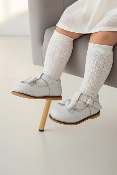 Cevoclub kids Genuine Leather Orthopedic İlkadım Shoes White Cv-484