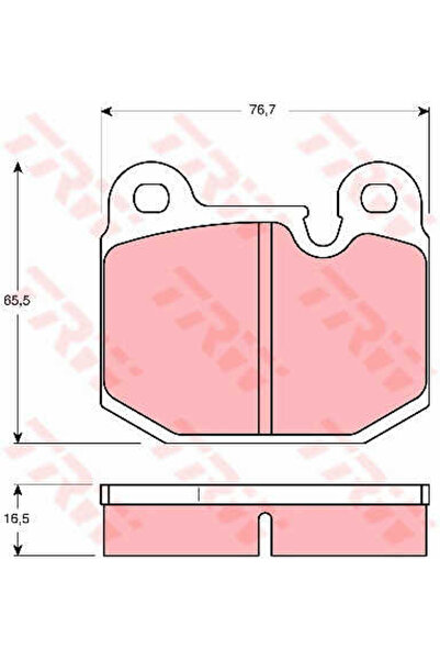 TRW Σετ τακάκια φρένων, δισκόφρενο GDB654