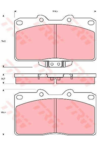 TRW Set plăcuțe de frână, frână cu disc GDB4076