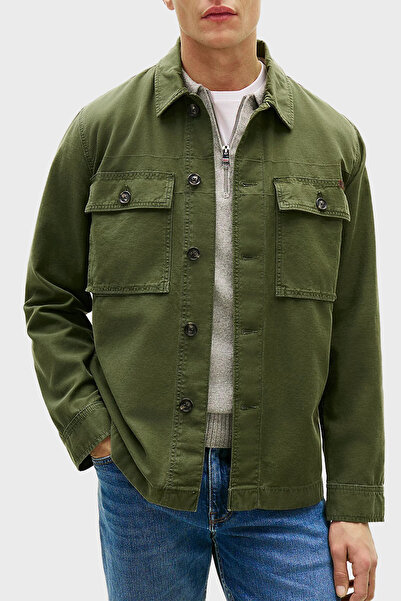 Tommy Hilfiger Logolu % 100 Pamuk Regular Fit Gömlek Ceket Erkek GÖMLEK CEKET...