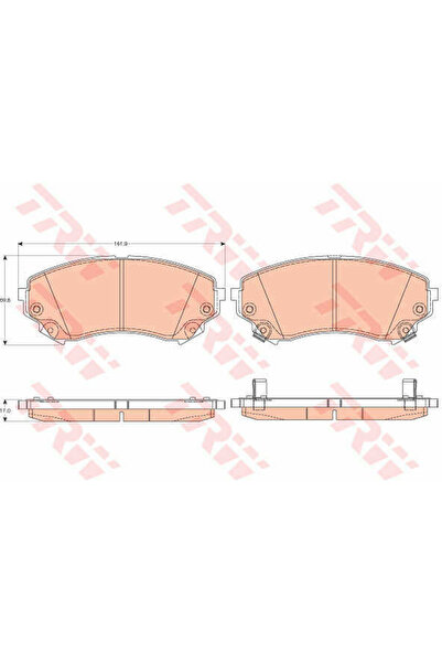 TRW Σετ τακάκια φρένων, δισκόφρενο Gdb4456 Cadillac Cts