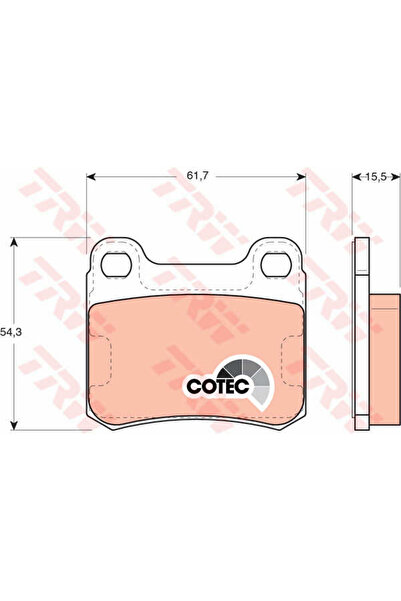 TRW Σετ τακάκια φρένων, δισκόφρενο GDB911