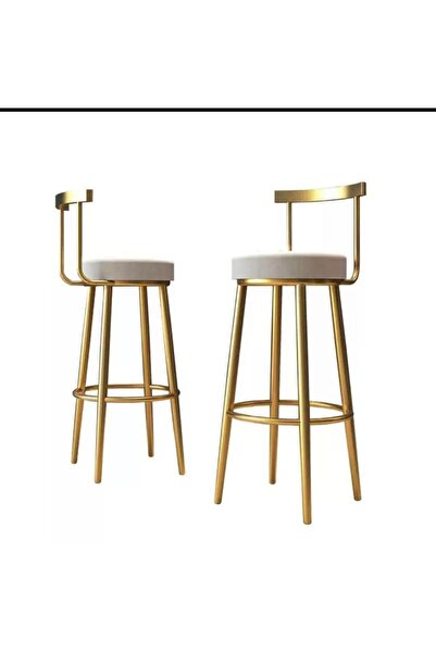 iclalofis 4 adet metal gold bar sandalyesi bistro sandalye