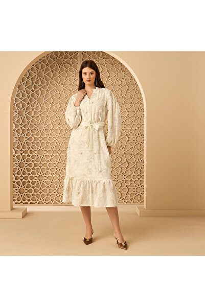 Generic Embroidered Flared Dress
