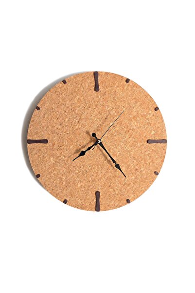 derigami Natural Cork Wall Clock Cork-Clad Wall Clock Authentic Wall Clock fo...