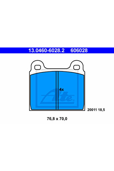 Ate Set placute frana, frana disc 13.0460-6028.2