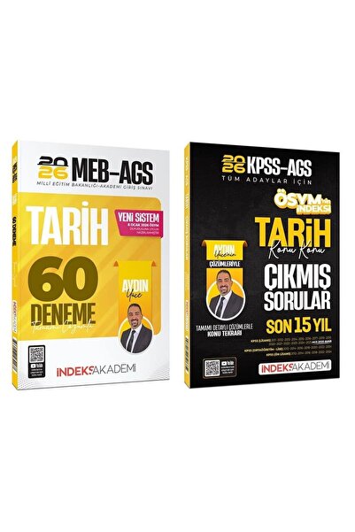 İndeks Akademi YENİ AGS - 2026 MEB-AGS Tarih Çıkmış Sorular + 60 Deneme 2 li ...
