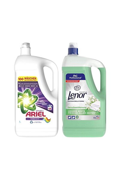 Ariel Liquid detergent Color+ 100 washes, 5L + Lenor Balsam Fresh 200 washes, 5L