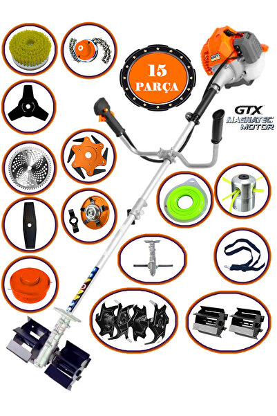 EISEnn German POWER-F15 453 Seri Yan Tırpan+ Akrobat Çapalama + Toprak Eşelem...