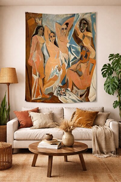 ALAMODECOR فتيات أفينيون (لي دوموزيل دو أفينيون)، لوحة جدارية لبابلو بيكاسو -...