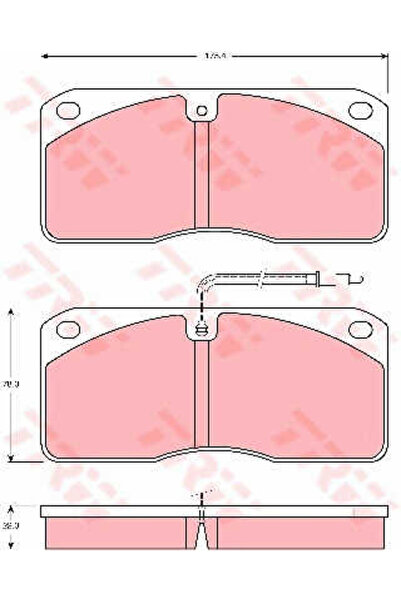 TRW Σετ τακάκια φρένων, δισκόφρενο Gdb5057 Volvo FL6