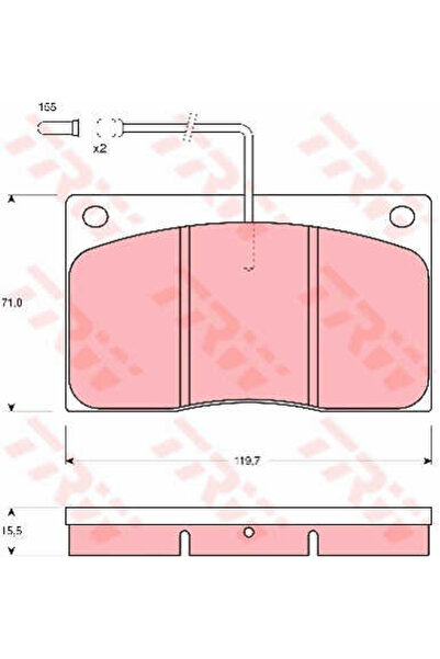 TRW Set plăcuțe de frână, frână pe disc GDB443