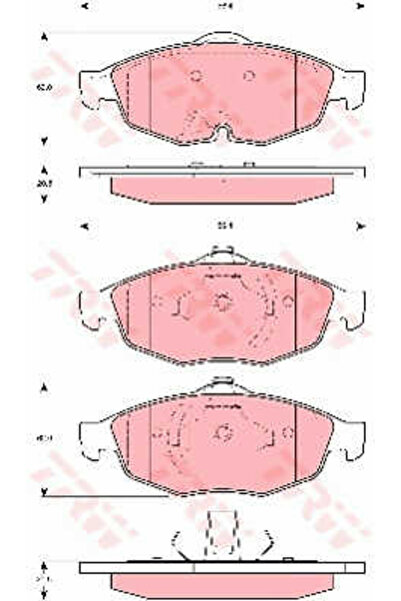 TRW Σετ τακάκια φρένων, δισκόφρενα Gdb4125 Chrysler Cirrus/Sebring/Sebring Ca...