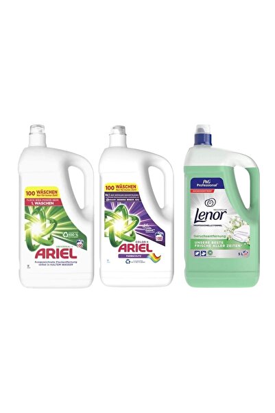 Ariel Detergent package Universal Clean 5L + Color+ 5L + Lenor Balsam Fresh, 5L