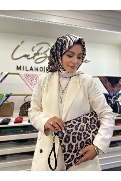 La Boutique Eşarp Güz/Yaz Serinliği Leopar Desenli Eşarp