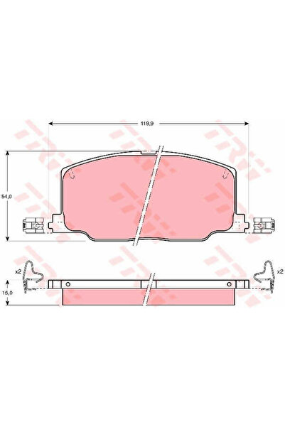 TRW Set plăcuțe de frână, frână cu disc GDB798