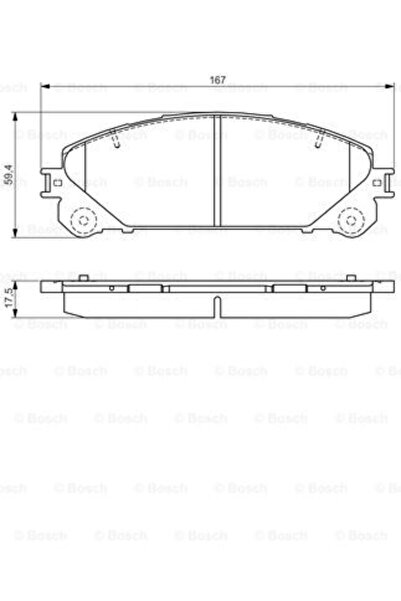 Bosch Set plăcuțe de frână, frână cu disc 0 986 495 169
