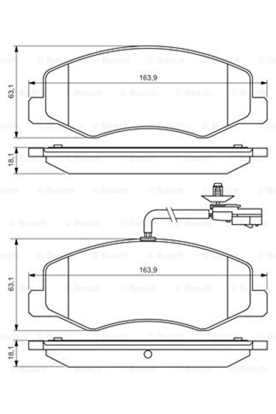 Bosch Set plăcuțe de frână, frână cu disc 0 986 494 499