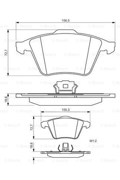 Bosch Σετ τακάκια φρένων, δισκόφρενο 0 986 494 492