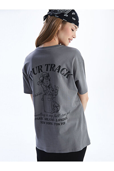 LC Waikiki Νοσταλγικό Μαϊμού με Εκτύπωση Γυναικείο Τιshirt