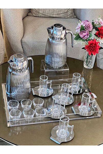 LALOZA طقم بكج من ترمسين وتبسي وبيالات 18قطعة