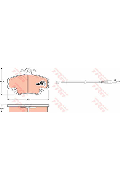 TRW Set of brake pads, disc brake GDB400
