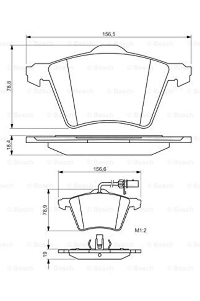 Bosch Σετ τακάκια φρένων, δισκόφρενο 0 986 494 415