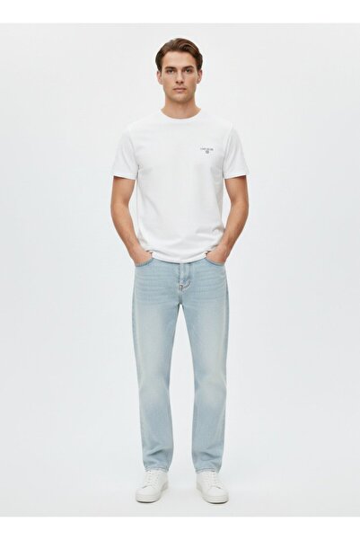 Ltb Minimalna Štampano bela majica