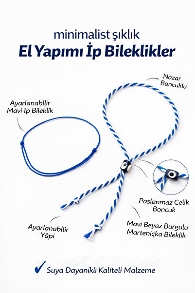 Crystal Atelier Blue Rope Bracelet and Marteniçka Set