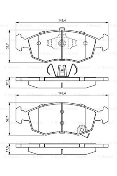 Bosch Set Placute Frana,Frana Disc 0986494687 Fiat 500/500 C/500E Lancia Ypsilon