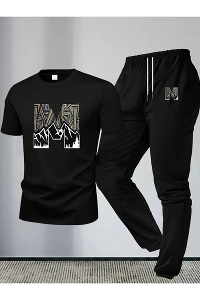 Flow touch M Printed Oversized Lower Upper Tracksuit Set