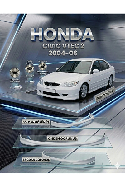 EYB HONDA VTEC2 MAKYAJLI KASA ON TYPR EK KIRILMAZ ESNEK LIP MAT SIYAH