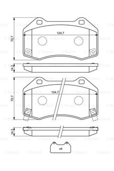 Bosch Set plăcuțe de frână, frână cu disc 0 986 494 718