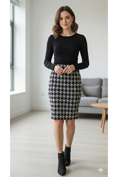 modayaselam Yünlü Kumaş Etek