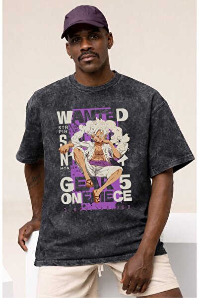 SEVBANO Επιθυμείται: Μπλουζάκι One Piece Monkey D. Luffy Gear 5 με στάμπα ani...