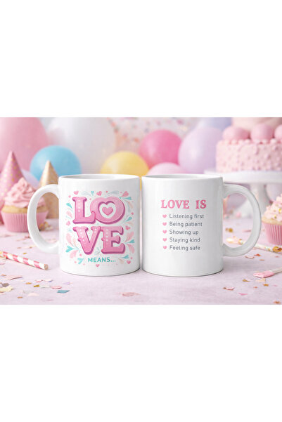 CumparaSMART Personalized white mug, Love Means…