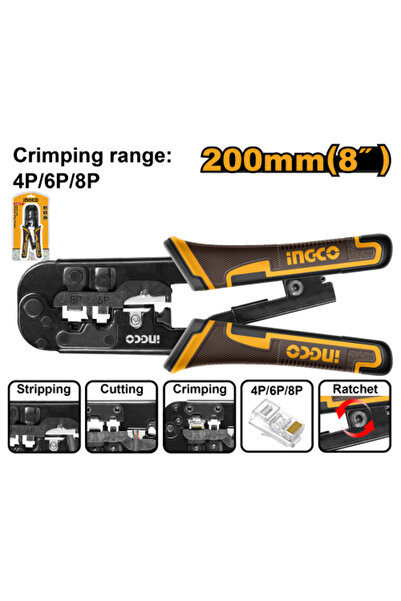 Ingco Modular Plug Crimper 8"