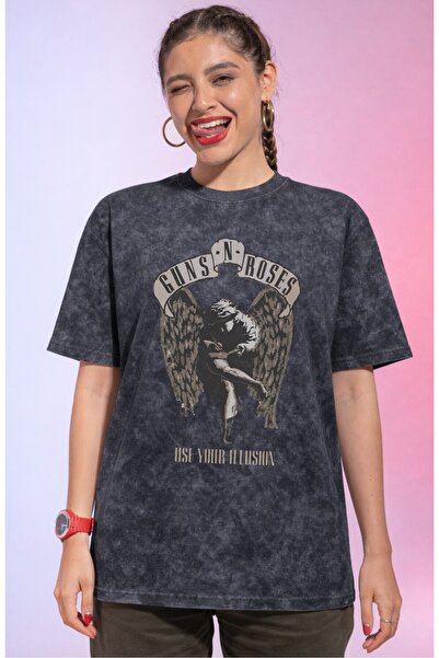 SEVBANO تي شيرت Guns N' Roses Rock Metal Music Band مطبوع للجنسين كبير الحجم ...