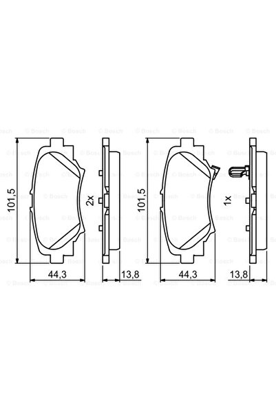 Bosch Set plăcuțe de frână, frână cu disc 0 986 494 803