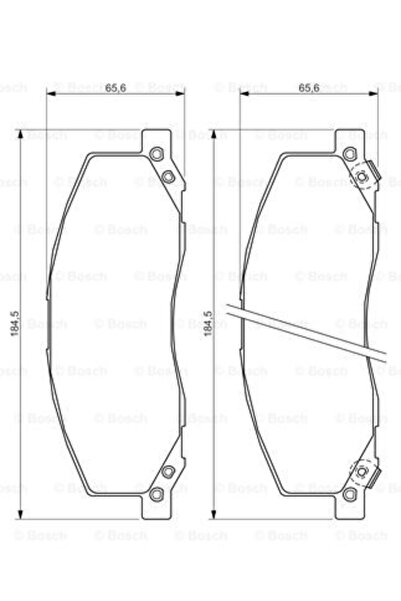 Bosch Σετ τακάκια φρένων, δισκόφρενο 0 986 494 298