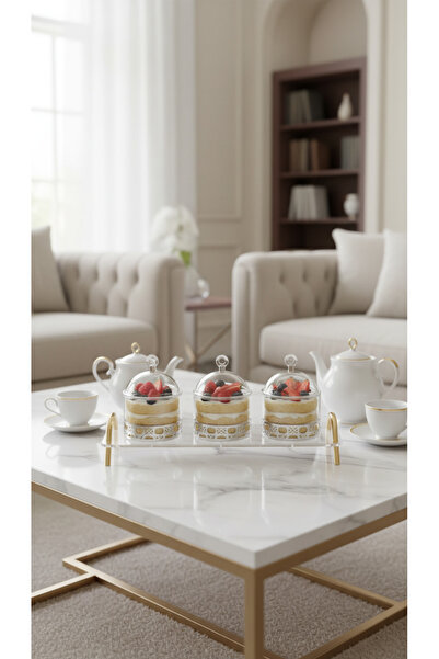 Generic A set of dessert and nut dishes with lids – an elegant touch for comp...