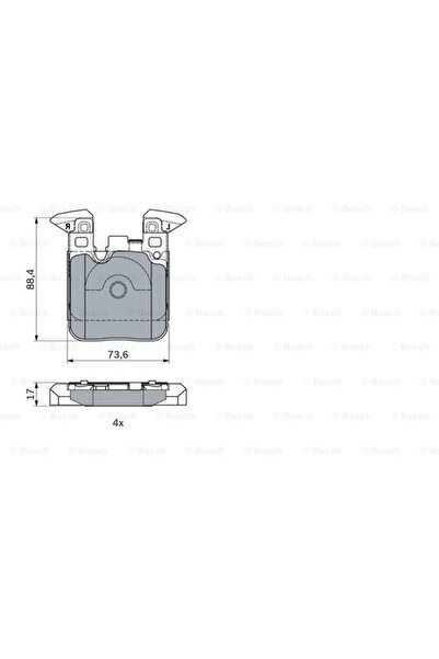 Bosch Brake pad set, disc brake 0 986 494 948